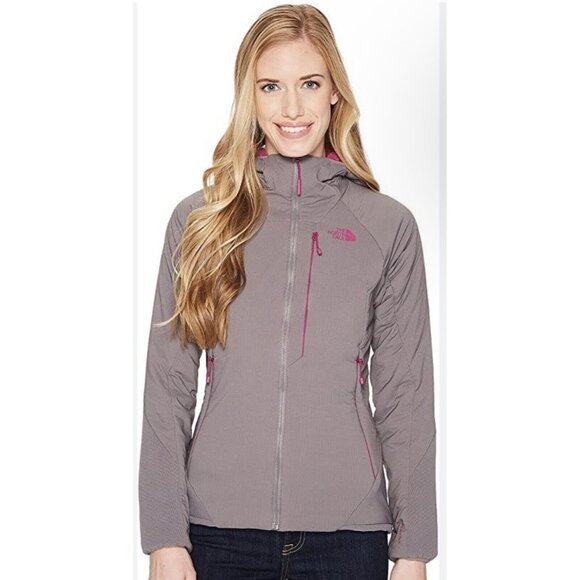 The North Face Women's Ventrix Hooded Insulated Jacket Size small Gray Pink - Picture 1 of 10